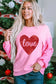 Pink plus size sequin sleeves nutcracker graphic sweatshirt - pink2 / l / 65% polyester + 35% cotton