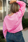 Pink plus size sequin sleeves nutcracker graphic sweatshirt