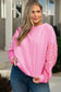 Pink plus size sequin sleeves nutcracker graphic sweatshirt