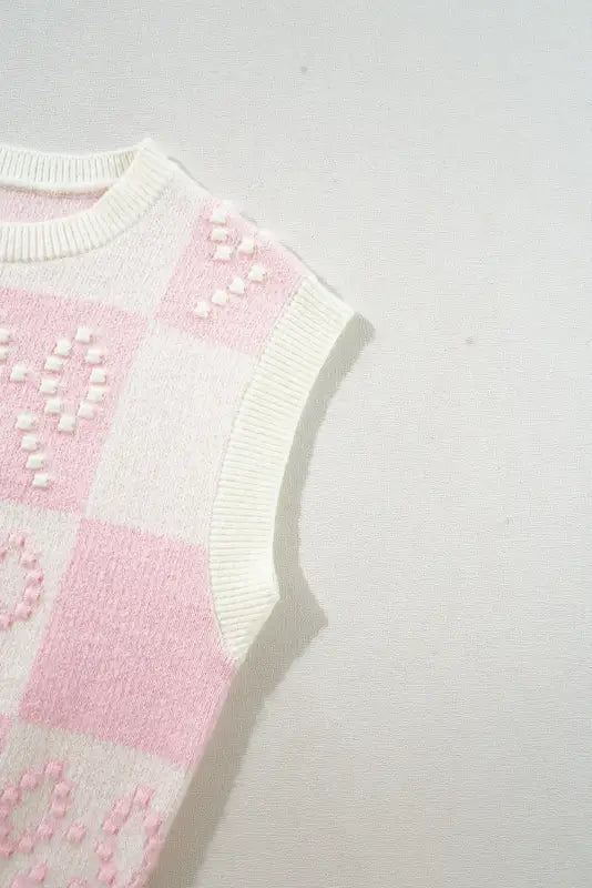 Pink preppy sweater vest