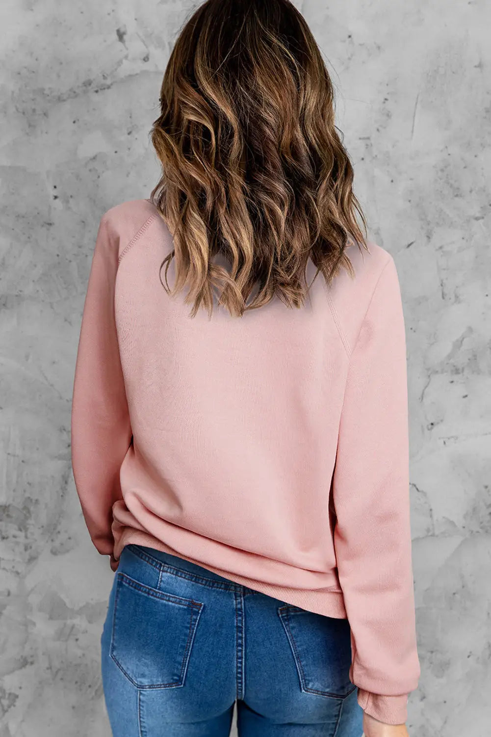 Pink pumpkin spice reglan sleeve sweatshirt - graphic sweatshirts