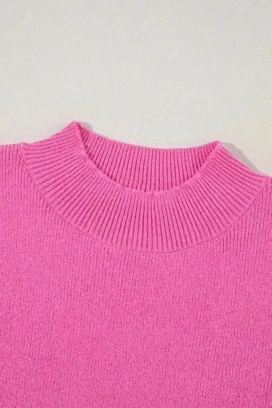 Pink Ribbed Knit Top - Fashionfitz