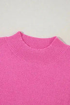 Pink Ribbed Knit Top - Fashionfitz