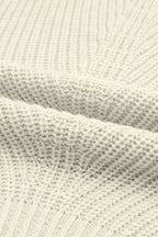 Pink Ribbed Knit V Neck Sweater - Fashionfitz