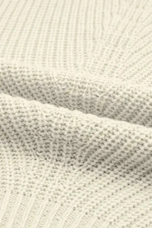 Pink Ribbed Knit V Neck Sweater - Fashionfitz