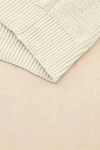 Pink Ribbed Knit V Neck Sweater - Fashionfitz