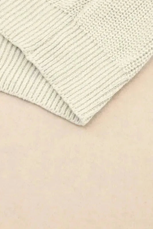 Pink Ribbed Knit V Neck Sweater - Fashionfitz