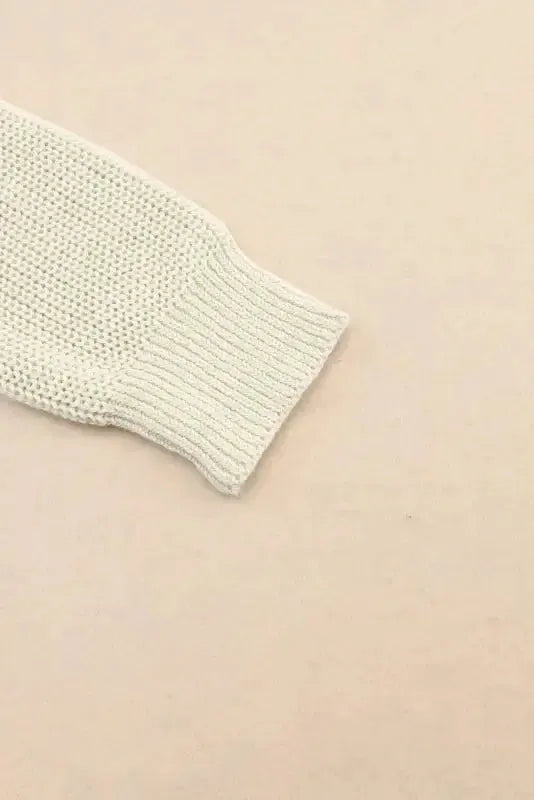 Pink Ribbed Knit V Neck Sweater - Fashionfitz