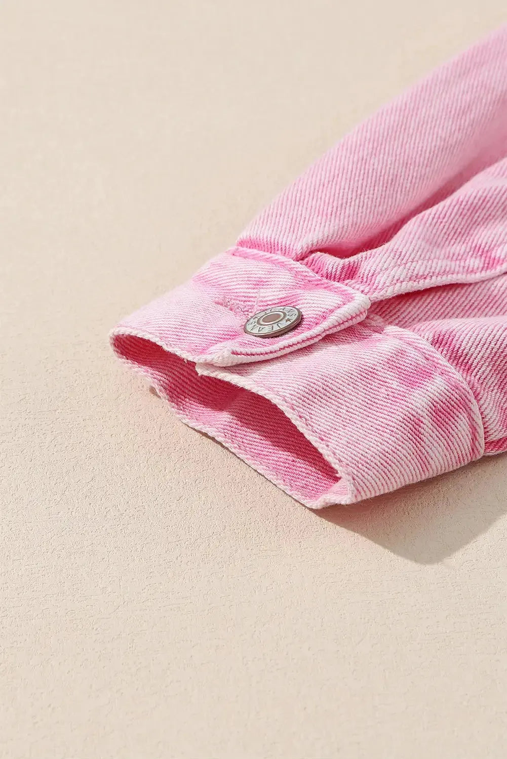 Pink Rivets Denim Jacket - Fashionfitz