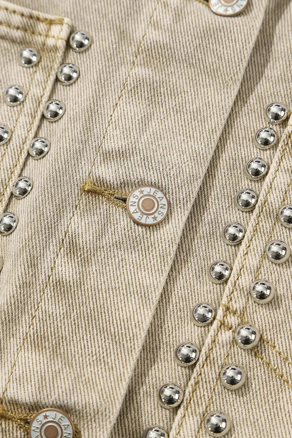 Pink Rivets Denim Jacket - Fashionfitz