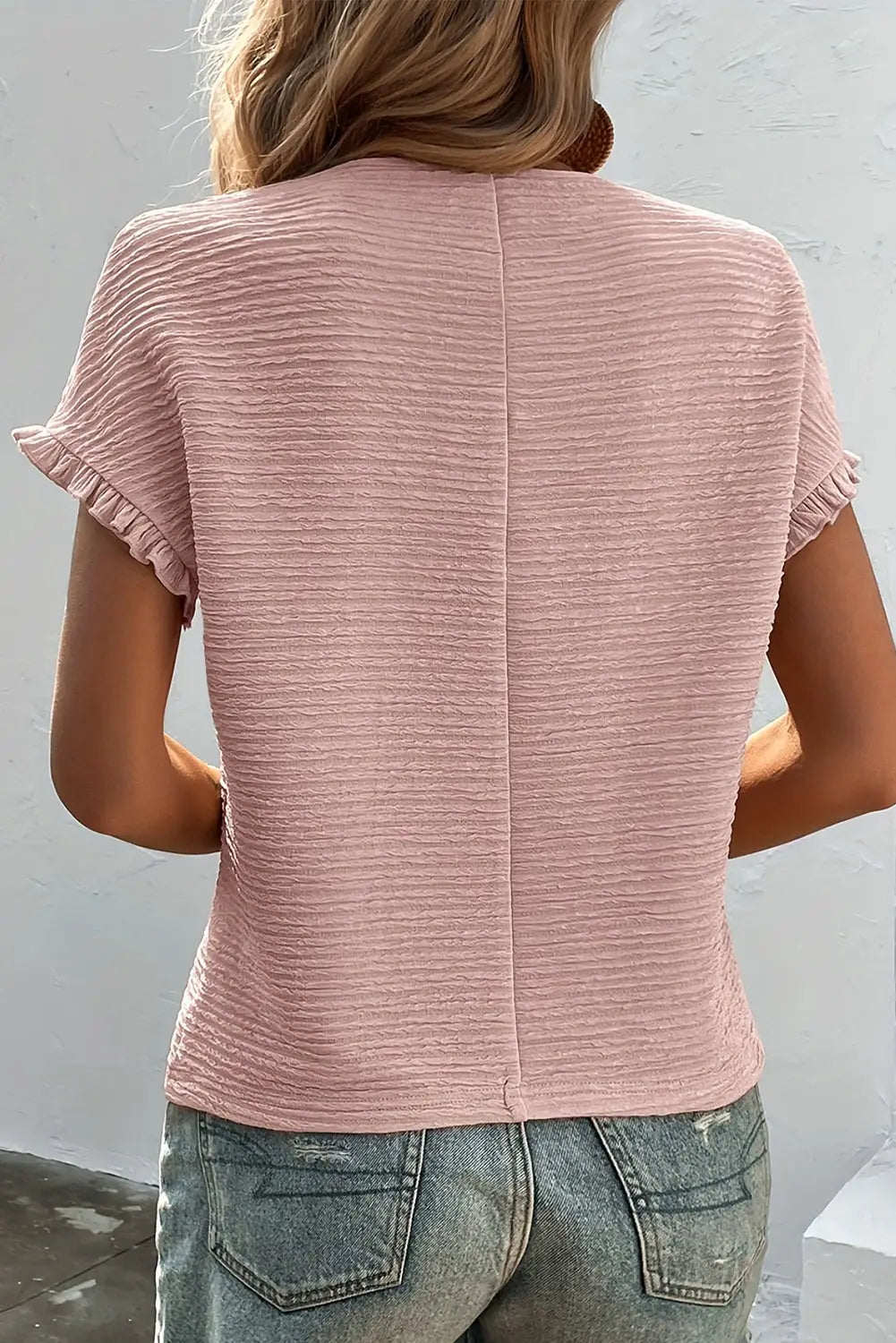 Pink ruffle sleeve blouse - tops/blouses & shirts