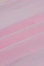 Pink Sequined Ruffle Mesh Sleeves Top - Fashionfitz