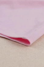 Pink Sequined Ruffle Mesh Sleeves Top - Fashionfitz