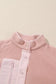 Pink sherpa contrast trim zipped pocket jacket - jackets