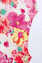 Pink Shirred Cuffs 3/4 Sleeve Floral Blouse - Fashionfitz