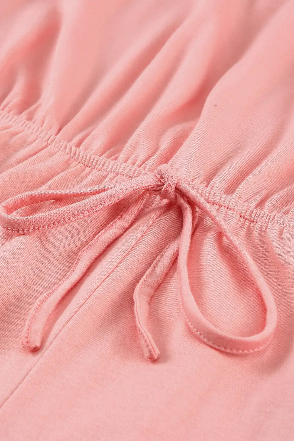 Pink spaghetti straps v neck crisscross back romper - jumpsuits & rompers