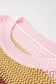 Pink stripe crochet top -loose fit - sweaters & cardigans/sweater vests