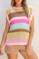 Pink stripe crochet top -loose fit - sweaters & cardigans/sweater vests