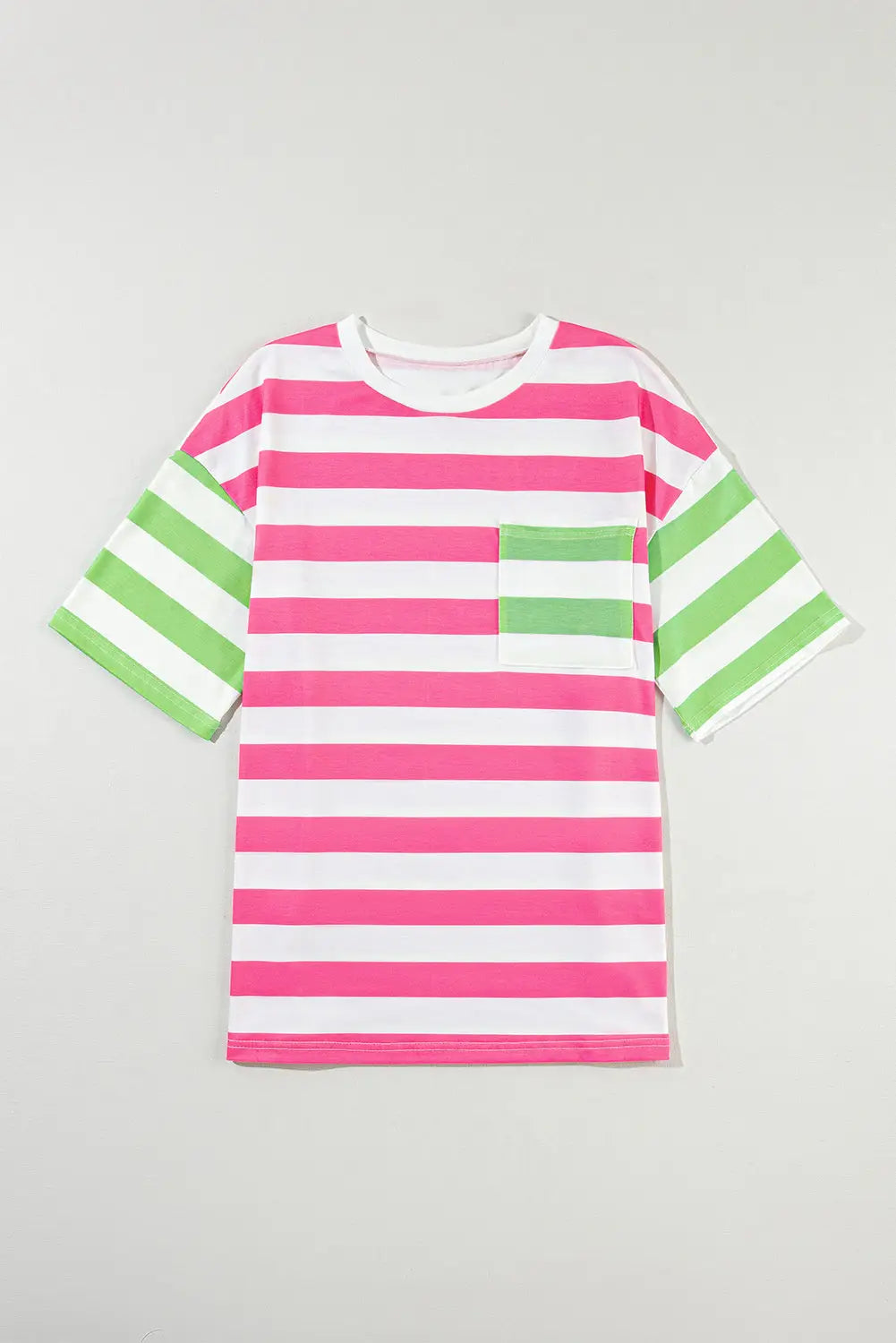 Pink stripe drop sleeve t shirt - tops/tops & tees