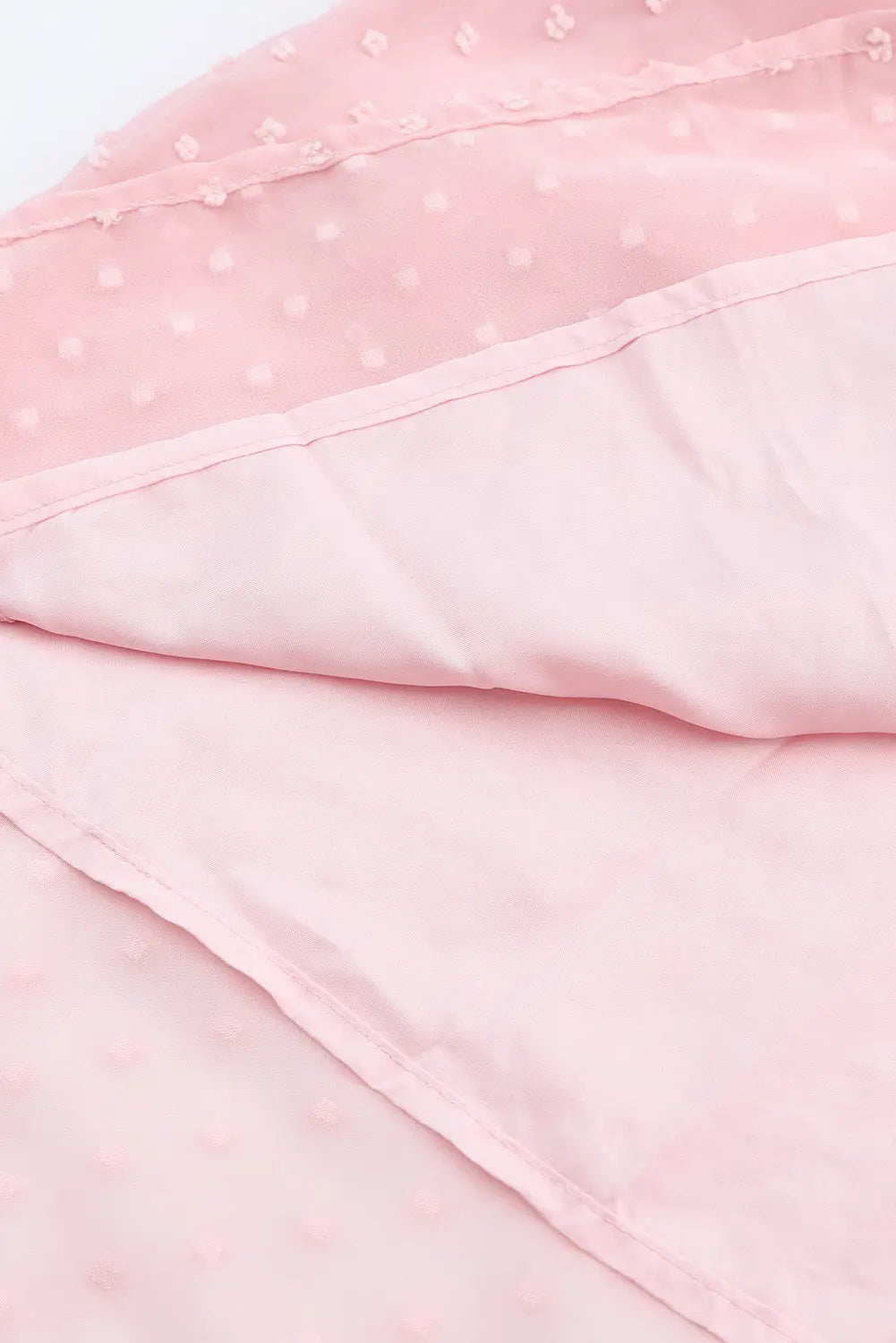 Pink swiss dot smocked puff sleeve mini dress - dresses