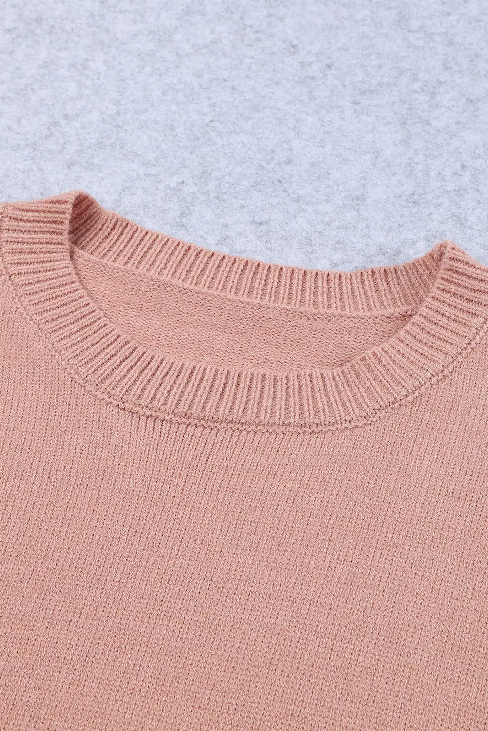 Pink textured bubble sleeve knit sweater - 2xl / 50% viscose + 28% polyester + 22% polyamide - sweaters & cardigans