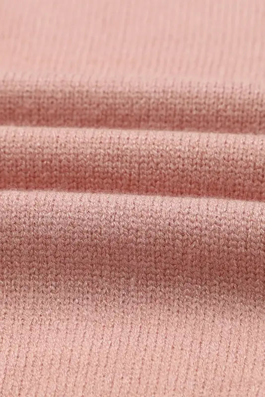 Pink textured bubble sleeve knit sweater - 2xl / 50% viscose + 28% polyester + 22% polyamide - sweaters & cardigans