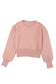 Pink textured bubble sleeve knit sweater - 2xl / 50% viscose + 28% polyester + 22% polyamide - sweaters & cardigans