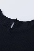 Pink Textured Tiered Ruffled Short Sleeve Blouse - Fashionfitz