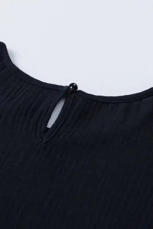 Pink Textured Tiered Ruffled Short Sleeve Blouse - Fashionfitz