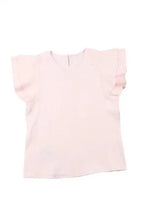 Pink Textured Tiered Ruffled Short Sleeve Blouse - Fashionfitz