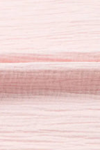 Pink Textured Tiered Ruffled Short Sleeve Blouse - Fashionfitz