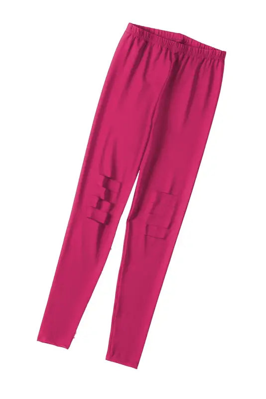 Pink tie dye hollow out fitness activewear leggings