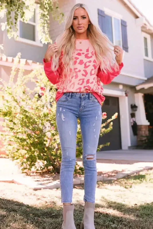 Pink Tie Dye Sweatshirt - Fashionfitz