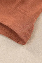 Pink Tiered Ruffled Drawstring V Neck Top - Fashionfitz