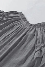 Pink Tiered Ruffled Drawstring V Neck Top - Fashionfitz