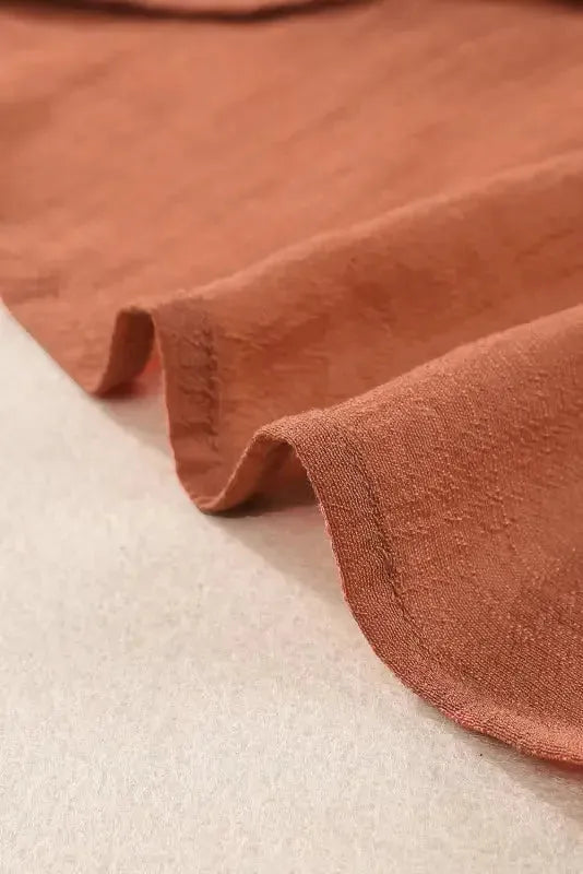 Pink Tiered Ruffled Drawstring V Neck Top - Fashionfitz