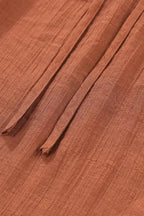 Pink Tiered Ruffled Drawstring V Neck Top - Fashionfitz