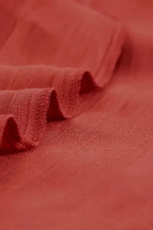 Pink Tiered Ruffled Drawstring V Neck Top - Fashionfitz