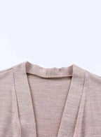 Pink Tunic Back Open Front Cardigan with Pockets - Fashionfitz