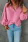 Pink Washed Snap Sweatshirt - Fashionfitz