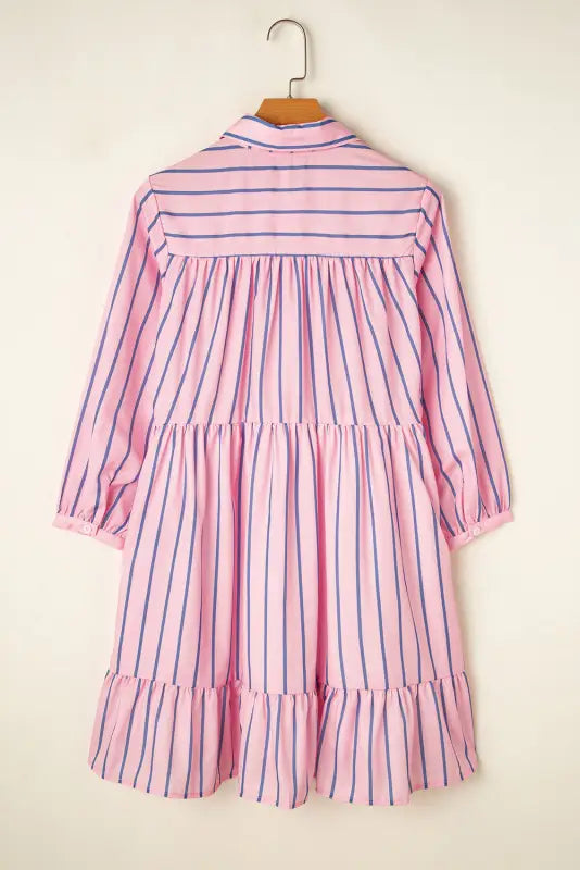 Chic pinstripe mini shirt dress | versatile & trendy