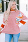 Pinstriped color block oversized top - long sleeve tops