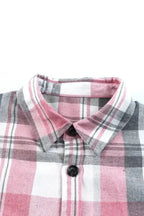 Plaid Button-Up Patch Pocket Shirt - Fashionfitz