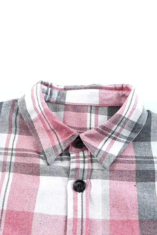 Plaid Button-Up Patch Pocket Shirt - Fashionfitz