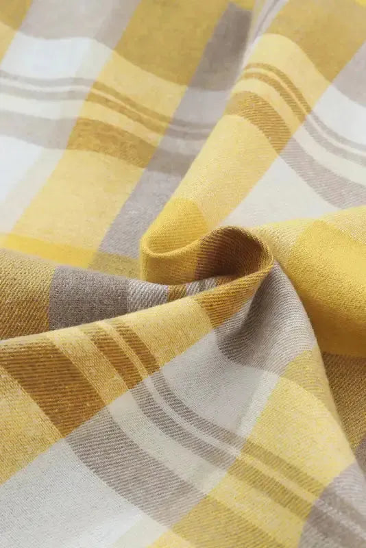 Plaid Button-Up Patch Pocket Shirt - Fashionfitz