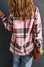 Plaid Button-Up Patch Pocket Shirt - Fashionfitz