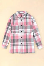 Plaid Button-Up Patch Pocket Shirt - Fashionfitz