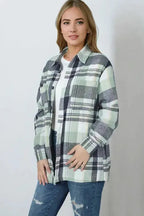 Plaid Button-Up Patch Pocket Shirt - Fashionfitz
