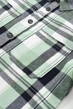 Plaid Button-Up Patch Pocket Shirt - Fashionfitz