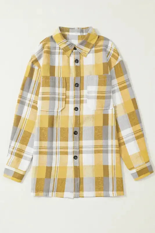 Plaid Button-Up Patch Pocket Shirt - Fashionfitz